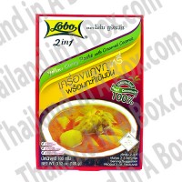 1 pack of Lobo Brand 2 in 1 Kang Karee Thai Yellow Curry Paste with Creamed Coconut 100g. (3.52 Oz) Ready for Cooking From Thailand