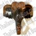 Thai Elephant Head Wall Sculpture Handmade Wood Carving Home Decoration