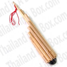 Thai Bamboo Circular Whistle Tubes Flute "Vote" Traditional Musical Instruments